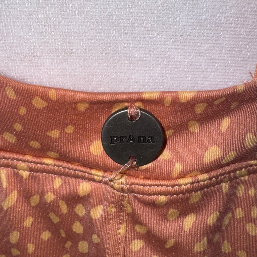Prana Orange Dotted Cantine Athletic Mini Dress Size L - Picture 9 of 13